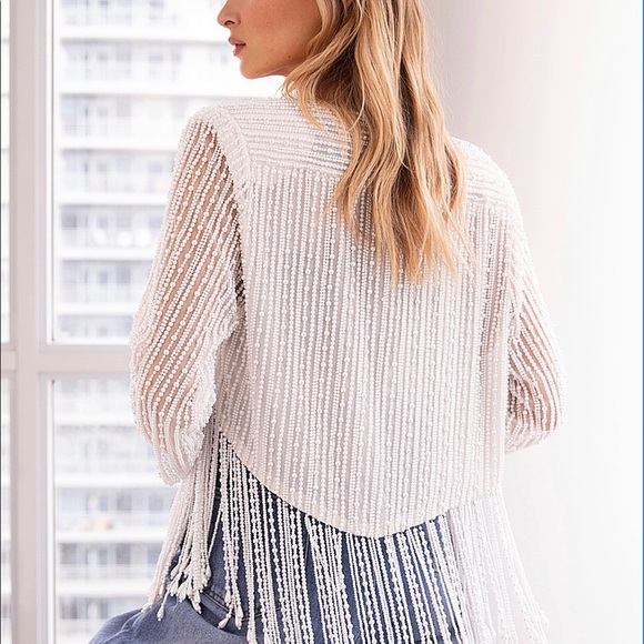 “Here Comes The Pearls” Plus Size Beaded Jacket - Picture 2 of 4